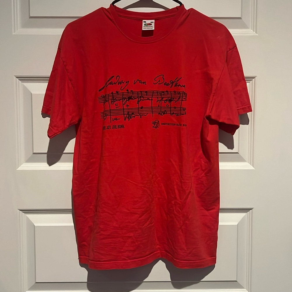 Red Beethoven music t-shirt